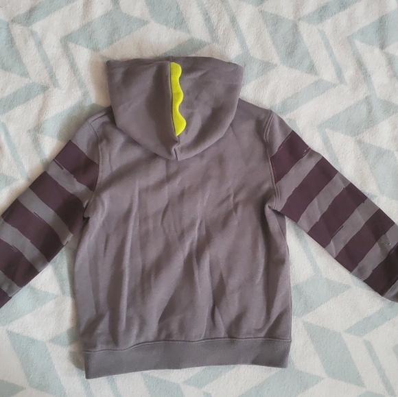 Like New "Did Eye Scare You" Gray Unisex Zip Hoodie, 4T Halloween - Picture 7 of 7